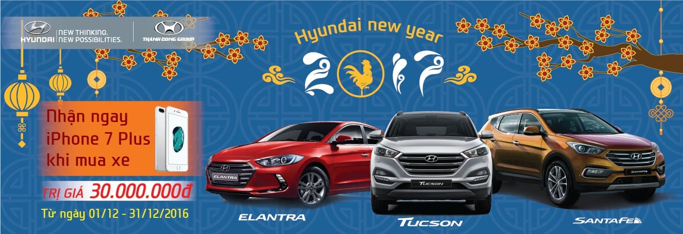 Hyundai Ninh Bình hỗ trợ 30 triệu cho khách hàng mua xe cuối năm